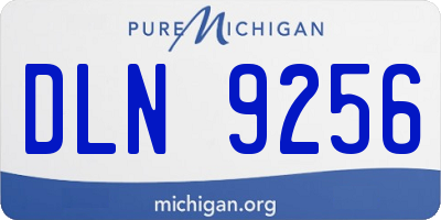 MI license plate DLN9256