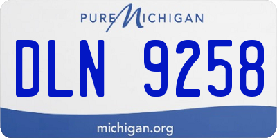 MI license plate DLN9258