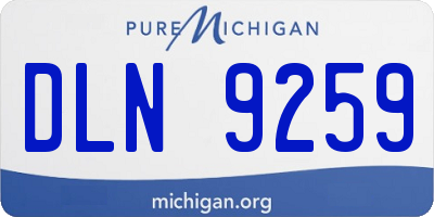 MI license plate DLN9259