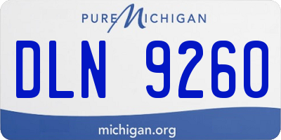 MI license plate DLN9260