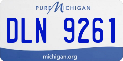 MI license plate DLN9261