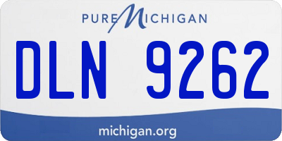 MI license plate DLN9262