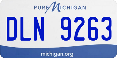 MI license plate DLN9263