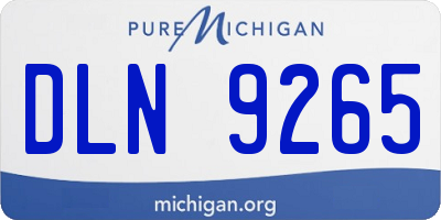 MI license plate DLN9265