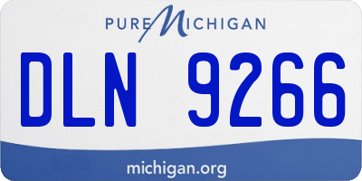 MI license plate DLN9266