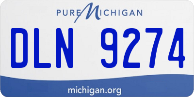 MI license plate DLN9274