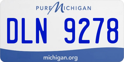 MI license plate DLN9278