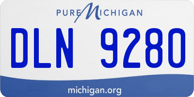 MI license plate DLN9280