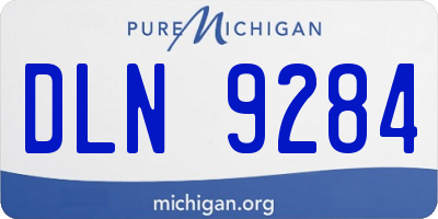 MI license plate DLN9284