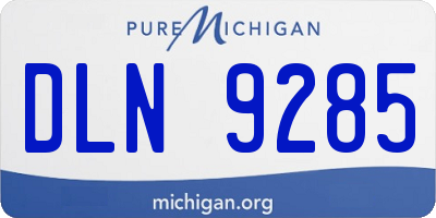 MI license plate DLN9285