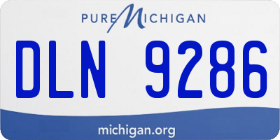 MI license plate DLN9286