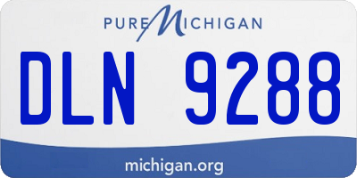 MI license plate DLN9288