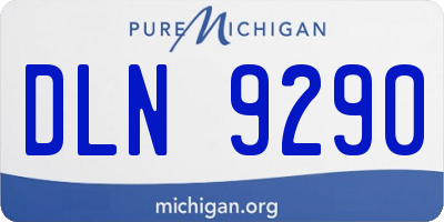 MI license plate DLN9290