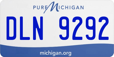 MI license plate DLN9292