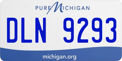 MI license plate DLN9293