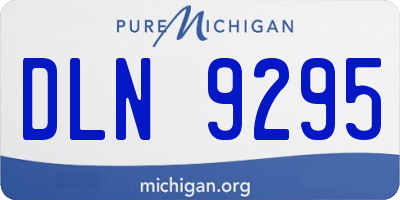 MI license plate DLN9295