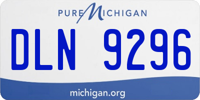 MI license plate DLN9296