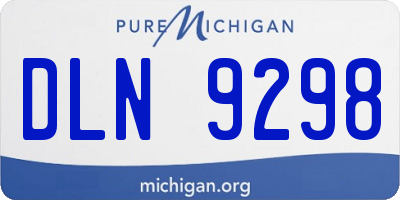 MI license plate DLN9298