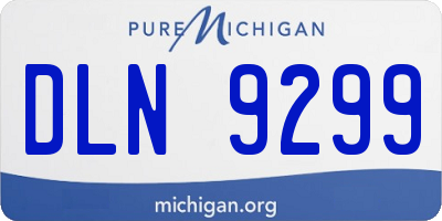 MI license plate DLN9299