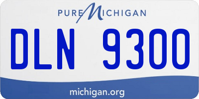 MI license plate DLN9300