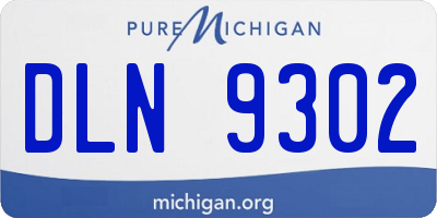 MI license plate DLN9302