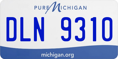 MI license plate DLN9310