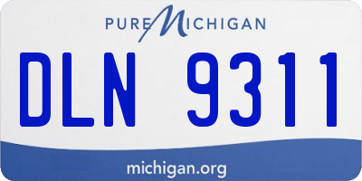 MI license plate DLN9311