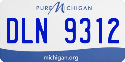 MI license plate DLN9312