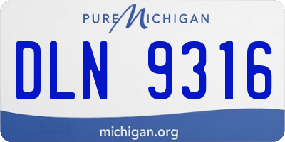 MI license plate DLN9316