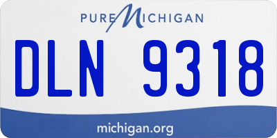 MI license plate DLN9318