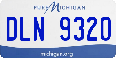 MI license plate DLN9320