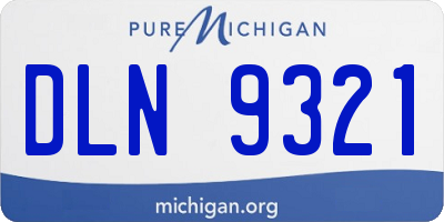 MI license plate DLN9321