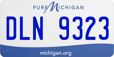 MI license plate DLN9323