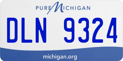 MI license plate DLN9324