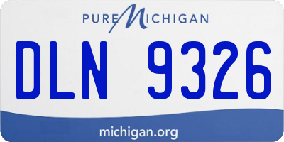 MI license plate DLN9326