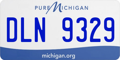 MI license plate DLN9329