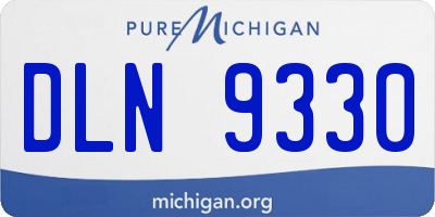 MI license plate DLN9330