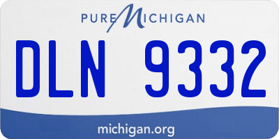 MI license plate DLN9332