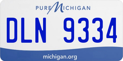 MI license plate DLN9334