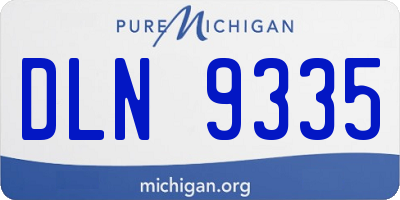 MI license plate DLN9335