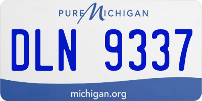 MI license plate DLN9337