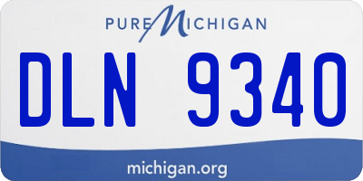 MI license plate DLN9340