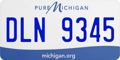 MI license plate DLN9345