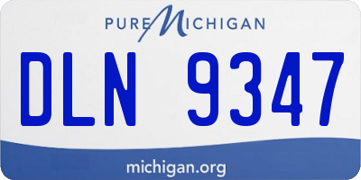 MI license plate DLN9347