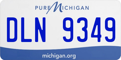 MI license plate DLN9349