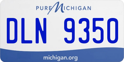 MI license plate DLN9350