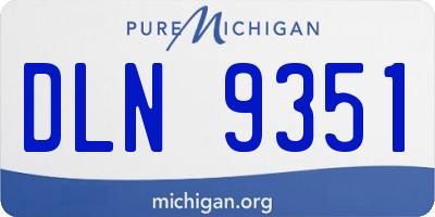 MI license plate DLN9351