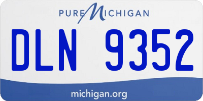 MI license plate DLN9352