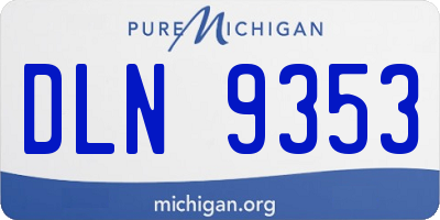 MI license plate DLN9353