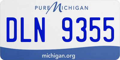 MI license plate DLN9355